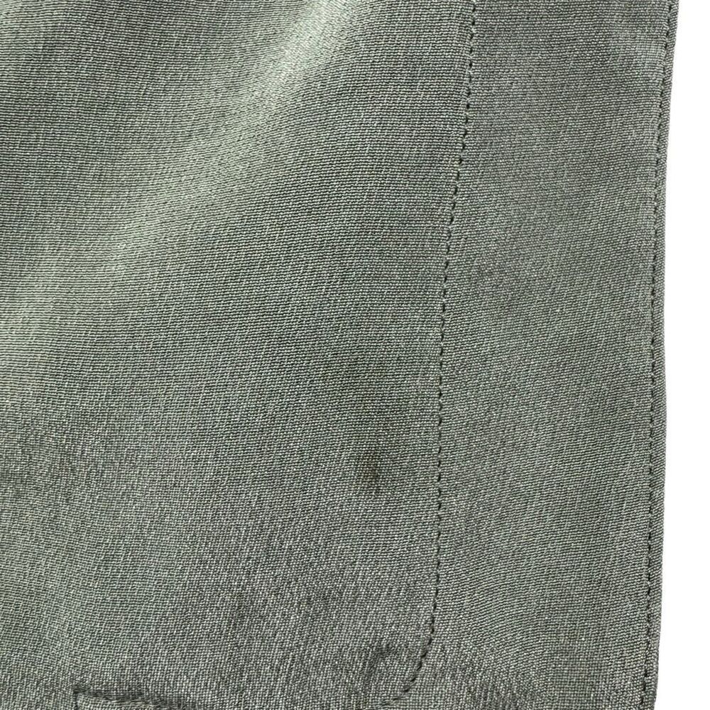 Vintage Silk Sage Green Belted Button Down Skirt XL - Picture 8 of 8